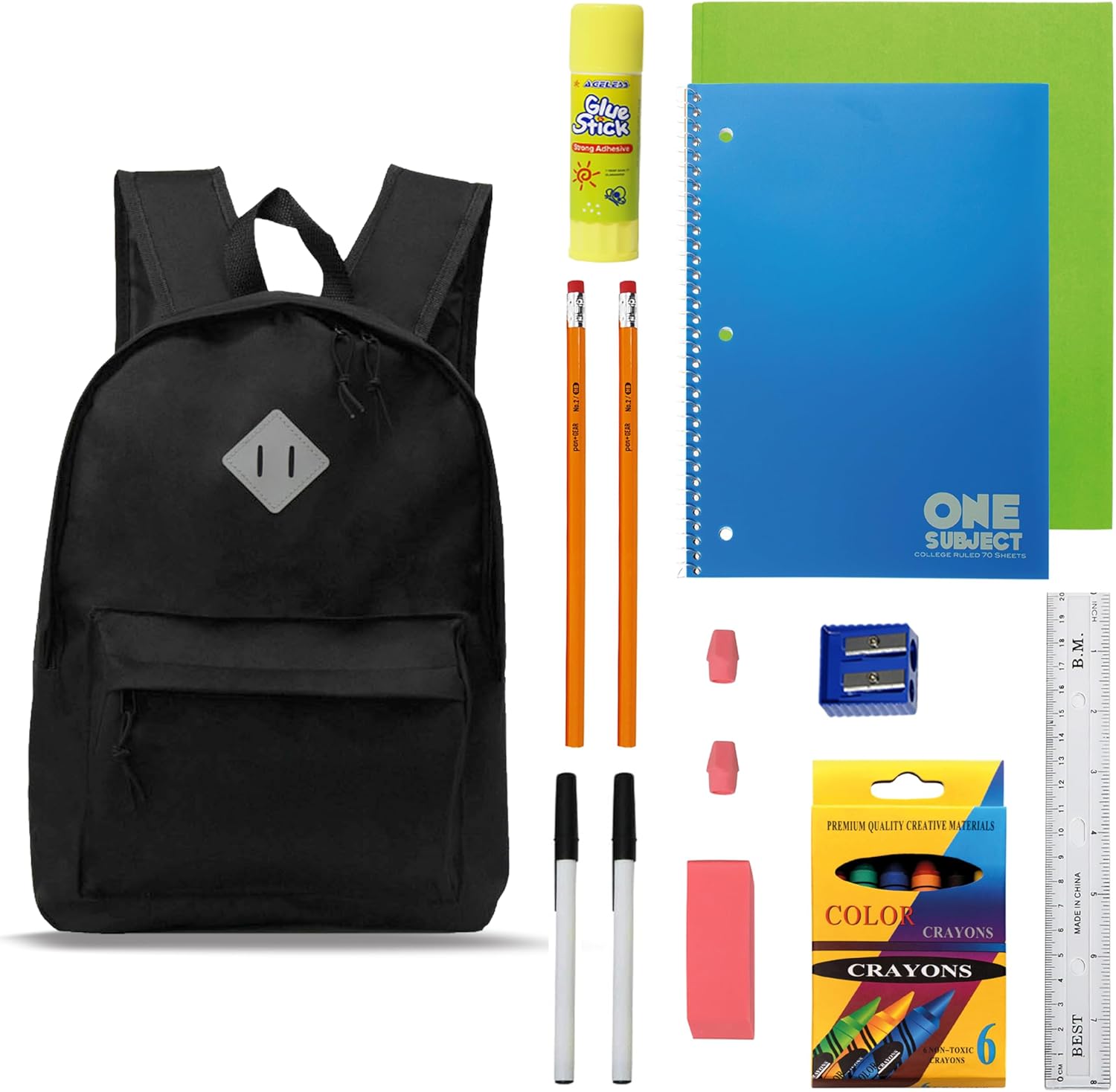 Backpacks, Middle, and High School Students - Case of 12 Wholesale Backpacks For Kids in Assorted Colors - Image 2