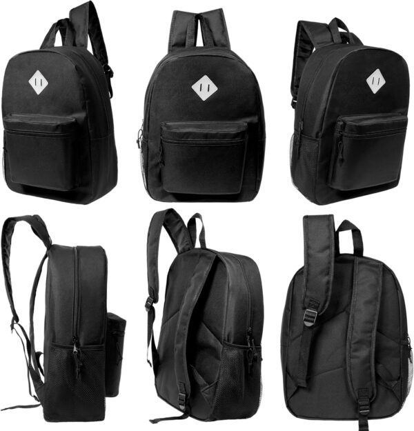 Backpacks, Middle, and High School Students - Case of 12 Wholesale Backpacks For Kids in Assorted Colors - Image 3